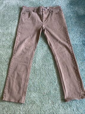 Volcom Solver Modern Straight Jeans Tan / Brown / Waist 36